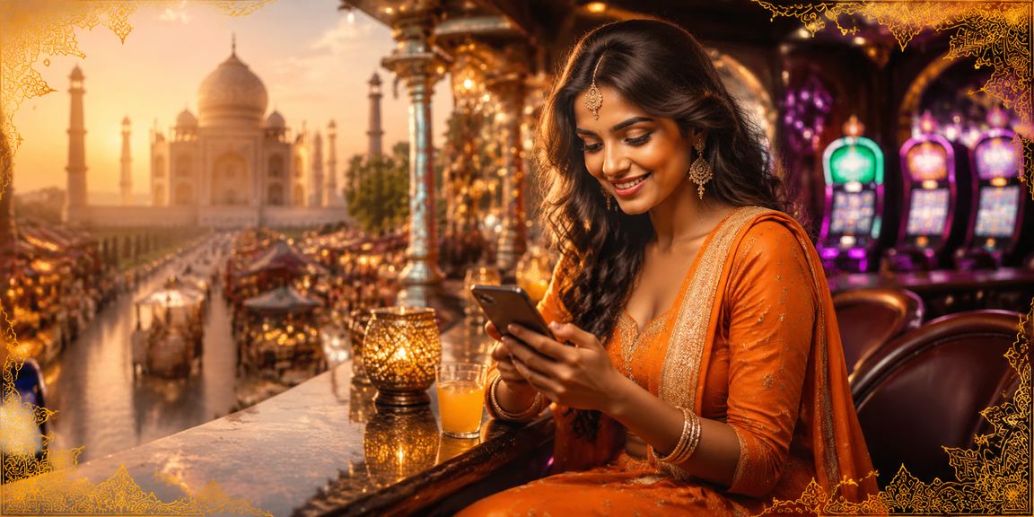 Mobile phone showing online sports betting interface on screen in India